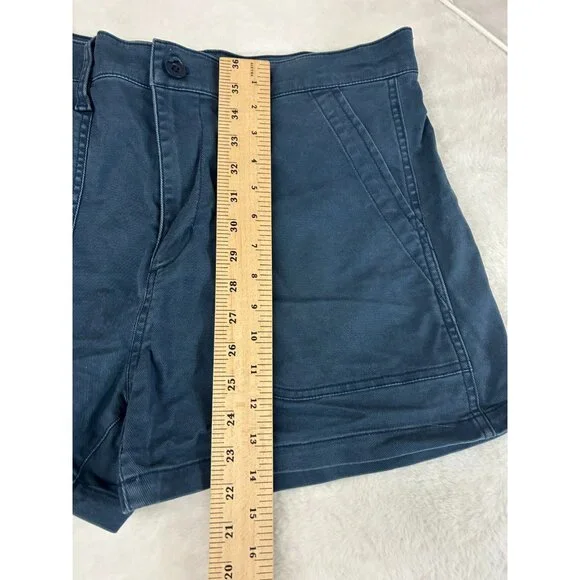 LOT 2 Madewell Size 29 The Perfect Vintage Fatigue Short Desert Green & Blue - Picture 7 of 16